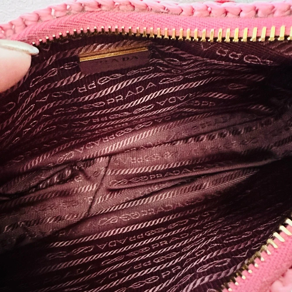 Prada Re-edition Pink Raffia - Picture 5 of 5